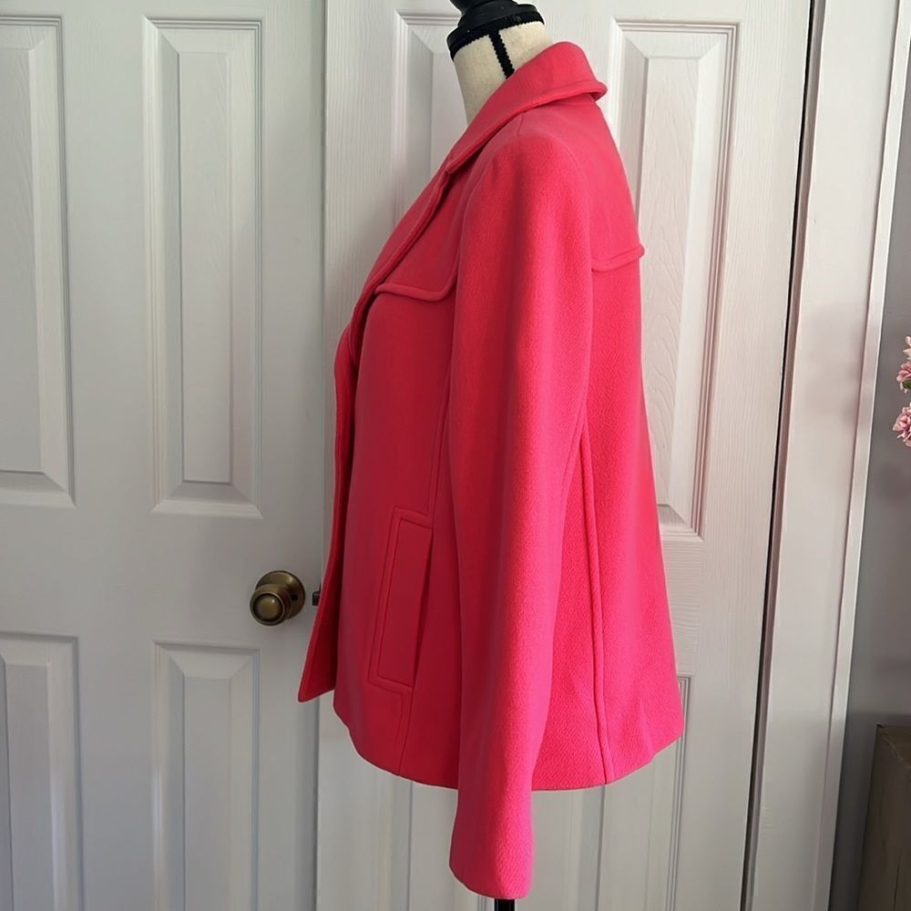 Talbots Albury Short Pea Coat Pink Size 8 - Picture 7 of 17